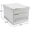 image:imageSTAPLES Storage amp Filing Box HeavyDuty with Handles amp Removable Lid Letter amp Legal Size Documents Stackable 4Pack WhiteGray10 Pack