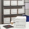 image:imageSTAPLES Storage amp Filing Box HeavyDuty with Handles amp Removable Lid Letter amp Legal Size Documents Stackable 4Pack WhiteGray10 Pack