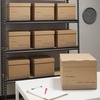 image:imageSTAPLES Storage amp Filing Box HeavyDuty with Handles amp Removable Lid Letter amp Legal Size Documents Stackable 4Pack WhiteGray12 Pack