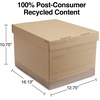 image:imageSTAPLES Storage amp Filing Box HeavyDuty with Handles amp Removable Lid Letter amp Legal Size Documents Stackable 4Pack WhiteGray12 Pack