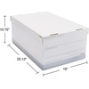 image:imageSTAPLES Storage amp Filing Box HeavyDuty with Handles amp Removable Lid Letter amp Legal Size Documents Stackable 4Pack WhiteGray12 Pack