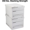 image:imageSTAPLES Storage amp Filing Box HeavyDuty with Handles amp Removable Lid Letter amp Legal Size Documents Stackable 4Pack WhiteGray20 Pack