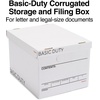 image:imageSTAPLES Storage amp Filing Box HeavyDuty with Handles amp Removable Lid Letter amp Legal Size Documents Stackable 4Pack WhiteGray20 Pack