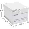 image:imageSTAPLES Storage amp Filing Box HeavyDuty with Handles amp Removable Lid Letter amp Legal Size Documents Stackable 4Pack WhiteGray20 Pack