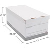 image:imageSTAPLES Storage amp Filing Box HeavyDuty with Handles amp Removable Lid Letter amp Legal Size Documents Stackable 4Pack WhiteGray4 Pack