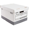 image:imageSTAPLES Storage amp Filing Box HeavyDuty with Handles amp Removable Lid Letter amp Legal Size Documents Stackable 4Pack WhiteGray4 Pack