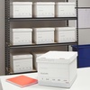 image:imageSTAPLES Storage amp Filing Box HeavyDuty with Handles amp Removable Lid Letter amp Legal Size Documents Stackable 4Pack WhiteGray4 Pack