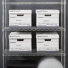 image:imageSTAPLES Storage amp Filing Box HeavyDuty with Handles amp Removable Lid Letter amp Legal Size Documents Stackable 4Pack WhiteGray4 Pack