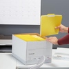 image:imageSTAPLES Storage amp Filing Box HeavyDuty with Handles amp Removable Lid Letter amp Legal Size Documents Stackable 4Pack WhiteGray4 Pack