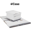 image:imageSTAPLES Storage amp Filing Box HeavyDuty with Handles amp Removable Lid Letter amp Legal Size Documents Stackable 4Pack WhiteGray4 Pack