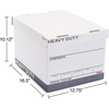 image:imageSTAPLES Storage amp Filing Box HeavyDuty with Handles amp Removable Lid Letter amp Legal Size Documents Stackable 4Pack WhiteGray4 Pack