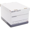 image:imageSTAPLES Storage amp Filing Box HeavyDuty with Handles amp Removable Lid Letter amp Legal Size Documents Stackable 4Pack WhiteGray4 Pack