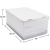 image:imageSTAPLES Storage amp Filing Box HeavyDuty with Handles amp Removable Lid Letter amp Legal Size Documents Stackable 4Pack WhiteGray4 Pack