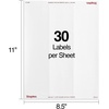 image:imageStaples 1 x 258 Address Labels White  EasyPeel Printable Laser amp Inkjet Mailing Labels 30 Labels per Sheet 100Pack30 000 Labels