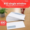 image:imageStaples 10 SecurityTinted Window Business Envelopes White SelfSeal Closure 500Pack
