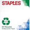 image:imageStaples 100 Recycled 85Inch x 11Inch Copy Paper 20 lbs 92B 500Ream 10 ReamCount For Office School amp Home50 Recycled
