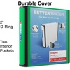 image:imageStaples 2Inch 3Ring Better Binder Durable View Binder for Office amp School Storage Green 2Pack