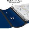 image:imageStaples 3Inch 3Ring Better Binder Durable View Binder for Office amp School Organization Navy Blue 2Pack