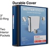 image:imageStaples 3Inch 3Ring Better Binder Durable View Binder for Office amp School Organization Navy Blue 2Pack