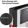 image:imageStaples 3Ring Binder 2 DRing White HighCapacity Organizer for Home Office amp School Holds up to 480 Sheets 6PackBlack
