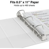 image:imageStaples 3Ring Binder 2 DRing White HighCapacity Organizer for Home Office amp School Holds up to 480 Sheets 6PackBlack