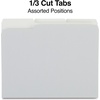 image:imageStaples File Folders Letter Size 13Cut Tabs Assorted Colors Durable 105Point Paper Stock 100PackGray