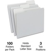 image:imageStaples File Folders Letter Size 13Cut Tabs Assorted Colors Durable 105Point Paper Stock 100PackGray