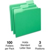 image:imageStaples File Folders Letter Size 13Cut Tabs Assorted Colors Durable 105Point Paper Stock 100PackGreen