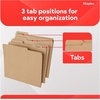 image:imageStaples File Folders Letter Size 13Cut Tabs Assorted Colors Durable 105Point Paper Stock 100PackKraft