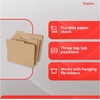 image:imageStaples File Folders Letter Size 13Cut Tabs Assorted Colors Durable 105Point Paper Stock 100PackKraft