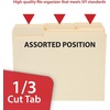 image:imageStaples File Folders Letter Size 13Cut Tabs Assorted Colors Durable 105Point Paper Stock 100PackManila