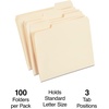 image:imageStaples File Folders Letter Size 13Cut Tabs Assorted Colors Durable 105Point Paper Stock 100PackManila