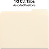 image:imageStaples File Folders Letter Size 13Cut Tabs Assorted Colors Durable 105Point Paper Stock 100PackManila