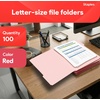 image:imageStaples File Folders Letter Size 13Cut Tabs Assorted Colors Durable 105Point Paper Stock 100PackRed