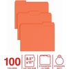 image:imageStaples File Folders Letter Size 13Cut Tabs Assorted Colors Durable 105Point Paper Stock 100PackTangerine