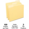 image:imageStaples File Folders Letter Size 13Cut Tabs Assorted Colors Durable 105Point Paper Stock 100PackYellow