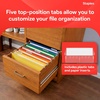 image:imageStaples Hanging File Folders Letter Size 15Cut Tabs Assorted Colors Adjustable Tabs with Paper Inserts  25Pack