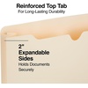 image:imageStaples Jacket File Folders Letter Size Manila 2Inch Expandable Sides HeavyDuty Construction  50Pack