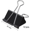 image:imageStaples Medium Binder Clips 063 Capacity Black 144 ClipsPack ST3200312 Pack