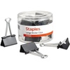 image:imageStaples Medium Binder Clips 063 Capacity Black 144 ClipsPack ST3200312 Pack
