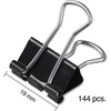 image:imageStaples Medium Binder Clips 063 Capacity Black 144 ClipsPack ST32003144 Pack