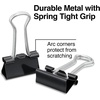 image:imageStaples Medium Binder Clips 063 Capacity Black 144 ClipsPack ST32003144 Pack