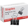 image:imageStaples Medium Binder Clips 063 Capacity Black 144 ClipsPack ST32003144 Pack
