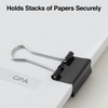 image:imageStaples Medium Binder Clips 063 Capacity Black 144 ClipsPack ST3200340 Pack