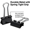 image:imageStaples Medium Binder Clips 063 Capacity Black 144 ClipsPack ST3200340 Pack