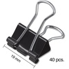 image:imageStaples Medium Binder Clips 063 Capacity Black 144 ClipsPack ST3200340 Pack