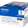 image:imageStaples Multiuse 85Inch X 11Inch Copy Paper 20 Lbs 94 Brightness 500Rm 5 RmCt1 500 Sheets