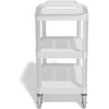 image:imageStaples Plastic Utility Cart with Wheels Gray Lightweight Rolling Utility Cart for Office Home and Storage Use