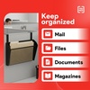 image:imageStaples TRU RED Mesh Letter Wall File 1  Pocket Black  Wall  Mounted File Organizer for Mail Documents and Quick  Access Storage1 Pack
