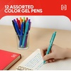 image:imageStaples TRU RED Retractable Gel Pens Medium Point 07mm Blue Ink 12 Pack  QuickDry Pens for Smooth SmearFree WritingAssorted